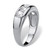 Men's 2.50 TCW Round Cubic Zirconia Ring in Platinum-plated 