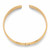 Goldtone Hinged Polished Bangle Bracelet 7.5 inches