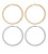 2 Pair Crystal Hoop Goldtone and Silvertone Earrings (3")