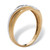 Men's Round 18k Gold-Plated Cubic Zirconia Accent Wedding Band Ring