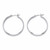 Polished Hoop Earrings in Silvertone 1 3/16"