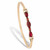 Red Marquise-Cut Crystal Bangle Bracelet in Goldtone 7"