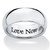 Stainless Steel Inspirational Message Wedding Band Ring 7mm