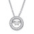 .20 TCW "CZ in Motion" Simulated Birthstone and CZ Halo Pendant Necklace in Sterling Silver 18"