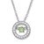 .20 TCW "CZ in Motion" Simulated Birthstone and CZ Halo Pendant Necklace in Sterling Silver 18"