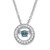 .20 TCW "CZ in Motion" Simulated Birthstone and CZ Halo Pendant Necklace in Sterling Silver 18"