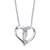 Diamond Accent Intertwined Heart Pendant Necklace in Sterling Silver With FREE Gift Box 18"-20"