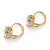 4 TCW Round Cubic Zirconia Drop Earrings Gold-Plated