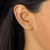 Princess-Cut Simulated Birthstone Stud Earrings in Sterling Silver