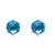 Simulated Birthstone Stud Earrings in .925 Sterling Silver