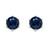 Simulated Birthstone Stud Earrings in .925 Sterling Silver