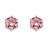 Simulated Birthstone Stud Earrings in .925 Sterling Silver