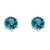 Simulated Birthstone Stud Earrings in .925 Sterling Silver