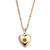 Simulated Birthstone Heart Locket Necklace in Yellow Goldtone