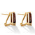 14.50 TCW Emerald-Cut Smoky Quartz Gold-Plated Drop Earrings 14.50 TCW Emerald-Cut Smoky Quartz Gold-Plated Drop Earrings