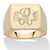 Men's Personalized Initial I.D. Ring in Gold-Plated
