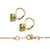 Round Simulated Birthstone Earring and Solitaire Pendant Necklace Set in Goldtone 18"