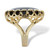 Oval Simulated Black Onyx Gold-Plated Scalloped Cocktail Ring