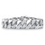 Men's Diamond Accent Interlocking-Link Bracelet in Silvertone 8.5"