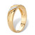 Men's Diamond Accent Diagonal Wedding Band in 18k Gold-plated Sterling Silver 