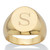 Men's Oval Personalized Monogrammed Initial Ring in Gold-Plated