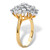 1.82 TCW Cubic Zirconia Marquise-Shaped Cluster Cocktail Ring Gold-Plated