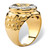 Men's .31 TCW Enamel and Cubic Zirconia Masonic Nugget Ring Gold-Plated