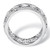 4.70 TCW Round Bezel-Set Cubic Zirconia Eternity Ring in Platinum-plated Sterling Silver
