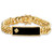 Men's Genuine Black Onyx and Diamond Accent Curb-Link Bracelet Gold-Plated 8" Men's Genuine Black Onyx and Diamond Accent Curb-Link Bracelet Gold-Plated 8"