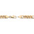 Men's Figaro-Link Gold Ion-Plated Chain Bracelet 8" (6.5mm)