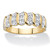 Diamond Accent S-Link Ring Yellow Gold-Plated