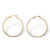 Diamond Accent Inside-Out Two-Tone Hoop Earrings Yellow Gold-Plated (1 1/2")