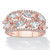 Marquise-Cut Cubic Zirconia Leaf Ring Band 2.67 TCW 18K Rose Gold Plated Sterling Silver