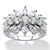 Marquise-Cut Cubic Zirconia Starburst Cluster Cocktail Ring 2.67 TCW in Sterling Silver   Marquise-Cut Cubic Zirconia Starburst Cluster Cocktail Ring 2.67 TCW in Sterling Silver