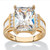 Emerald-Cut Cubic Zirconia Engagement Ring 10.72 TCW in 14k Yellow Gold-plated Sterling Silver