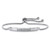Personalized Name Bar Drawstring Adjustable Slider Bracelet in Silvertone 10"