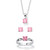 Princess-Cut Simulated Birthstone 3-Piece Pendant Necklace, Stud Earrings and Ring Set in Sterling Silver 18"