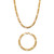 Men's Figaro-Link 2-Piece Chain Necklace and Bracelet Set Gold Ion-Plated 22" 8" (6.5mm)