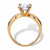 Round Cubic Zirconia Channel-Set Engagement Ring 2.37 TCW in 14k Gold-plated Sterling Silver