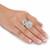 Round Cubic Zirconia Rose Flower Cocktail Wrap Ring 2.81 TCW Gold-Plated  