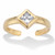Princess-Cut Cubic Zirconia Adjustable Toe Ring .37 TCW in 18k Gold over Sterling Silver