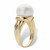 Genuine Freshwater Cultured Pearl Ring in 14k Gold-plated Sterling Silver (11mm)