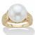 Genuine Freshwater Cultured Pearl Ring in 14k Gold-plated Sterling Silver (11mm)