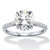 Round Cubic Zirconia Engagement Ring 3.31 TCW in Sterling Silver