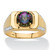 Men's Round Genuine Mystic Fire Topaz and Cubic Zirconia Ring 2.70 TCW in 18k Gold-plated Sterling Silver