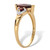 Marquise and Trillion Cut Red Garnet Ring. 1.68 TCW 14k Gold-Plated Sterling Silver