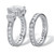 Round Cubic Zirconia 2 Piece Eternity Bridal Ring Set 5.63 TCW Platinum Plated Sterling Silver