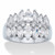 Pear and Marquise-Cut Cubic Zirconia Anniversary Ring 3.20 TCW Platinum-Plated
