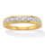 Men's Round Cut Cubic Zirconia Bridal Ring .11 TCW 18k Gold Plated Sterling Silver