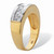 Men's Square-Cut Cubic Zirconia Ring 2.16 TCW,18k Gold-plated Sterling Silver